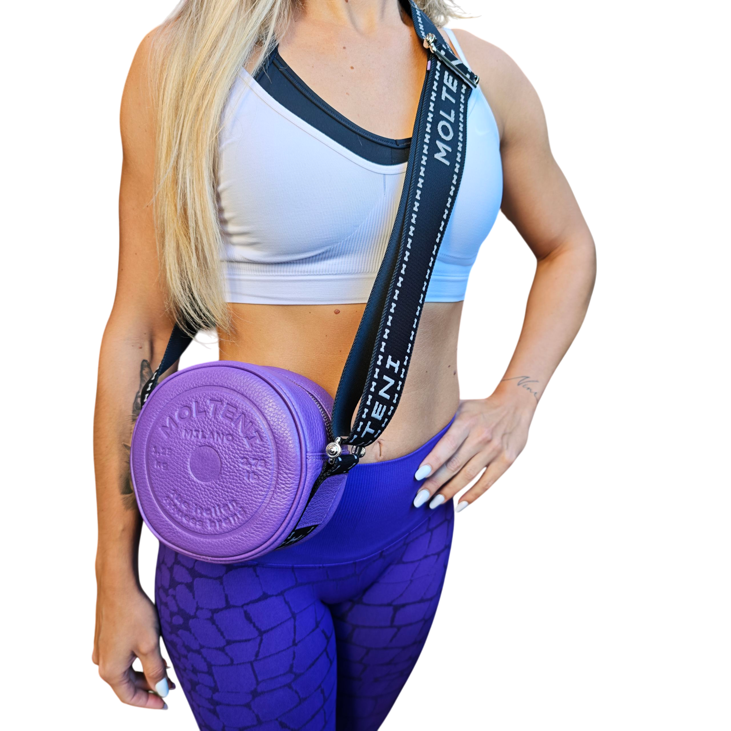 ELEO small - PURPLE pelle grana dollaro