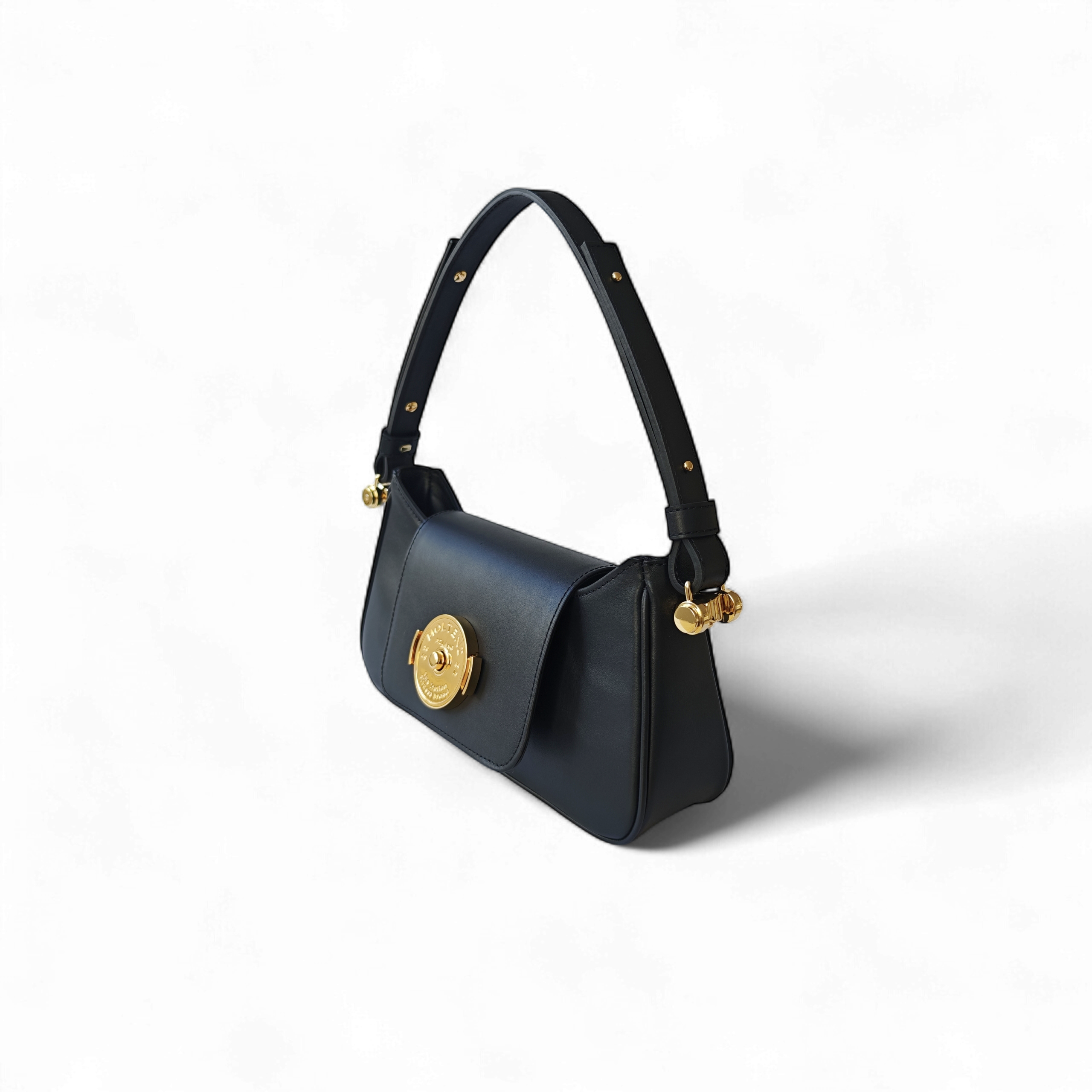 TINA small - BLACK pelle liscia