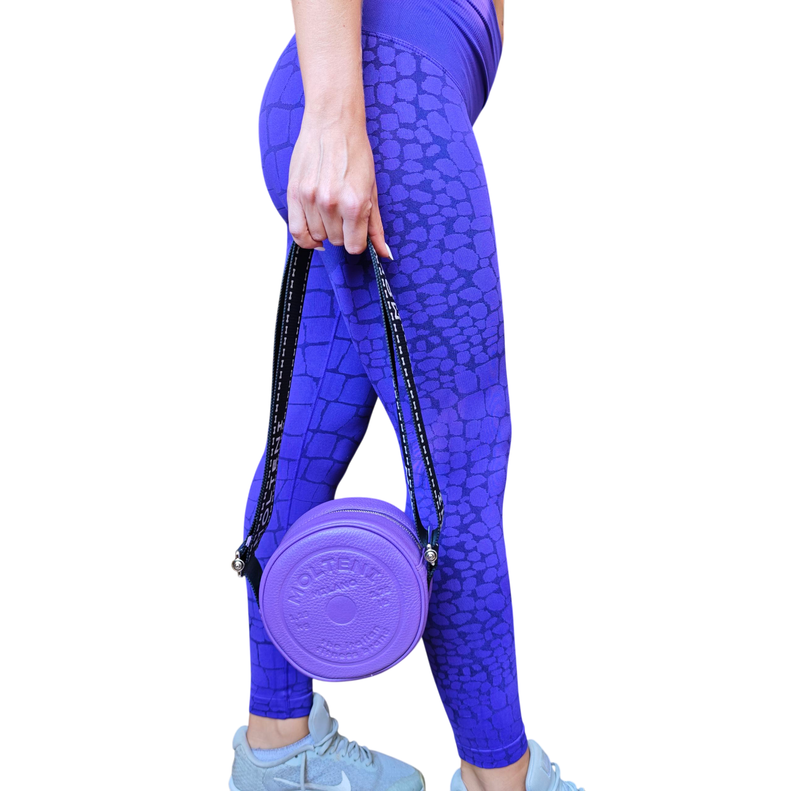 ELEO small - PURPLE pelle grana dollaro