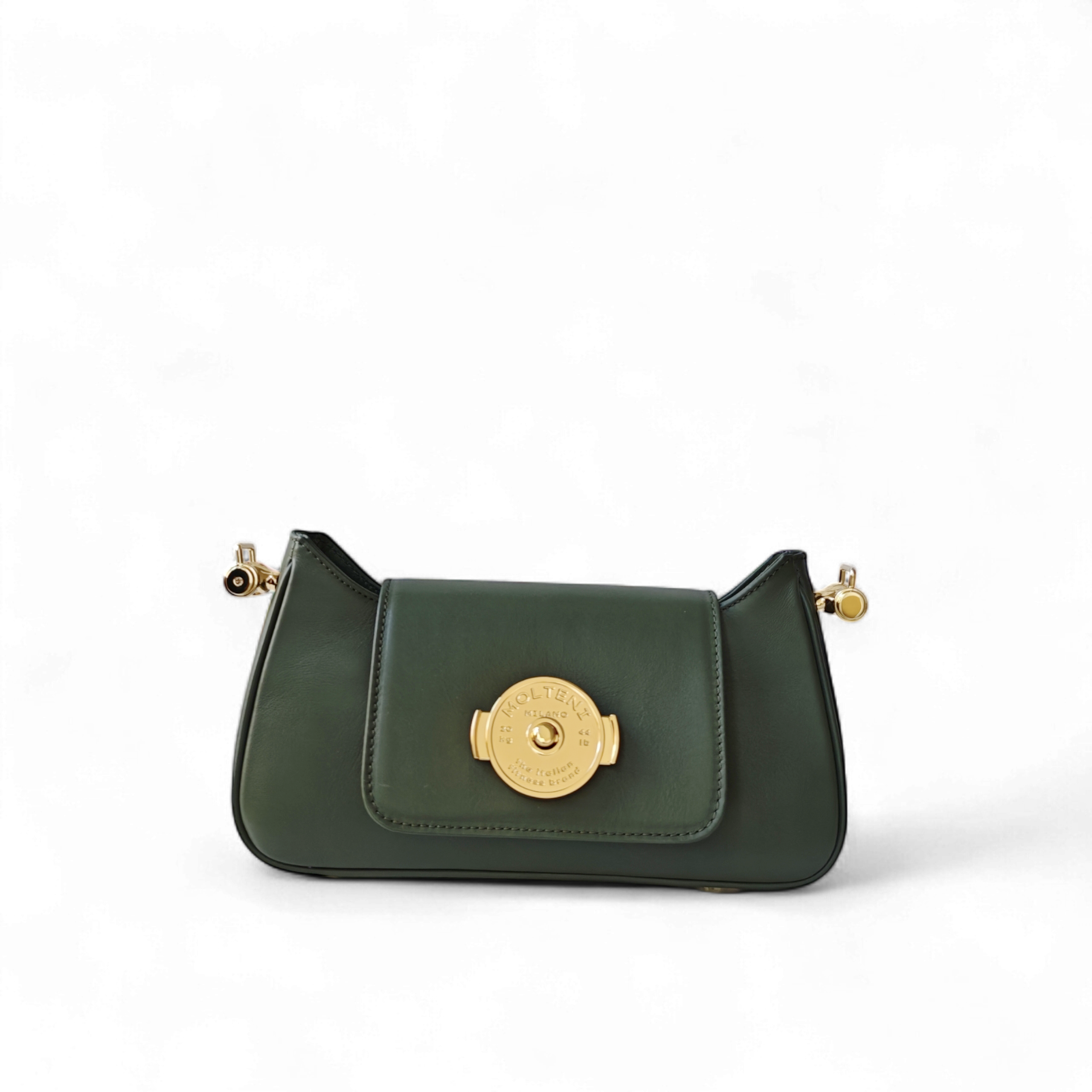 TINA small - ARMY GREEN pelle liscia