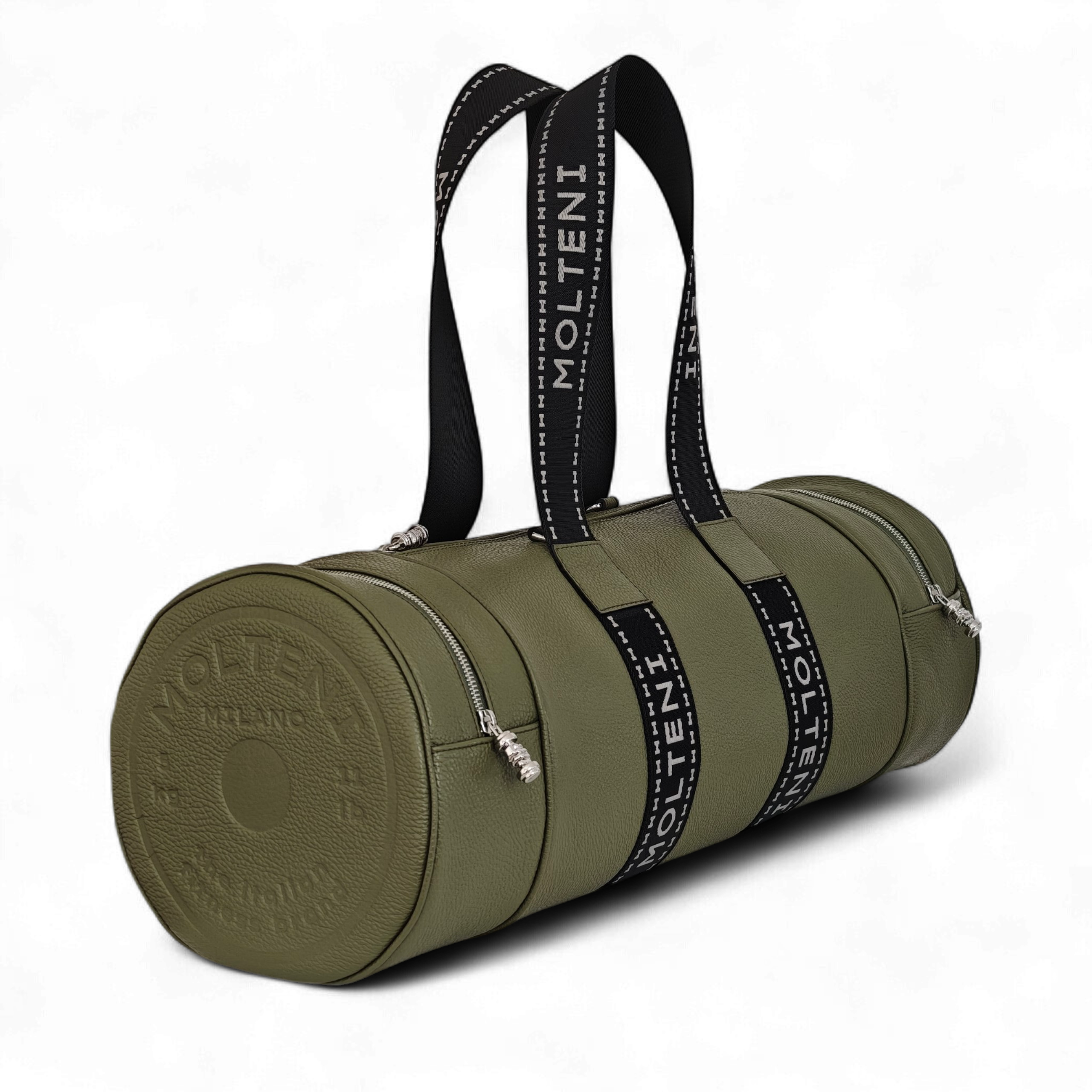 Immagine di NORA medium cargo army green 3-4, il borsone in pelle di MOLTENI MILANO