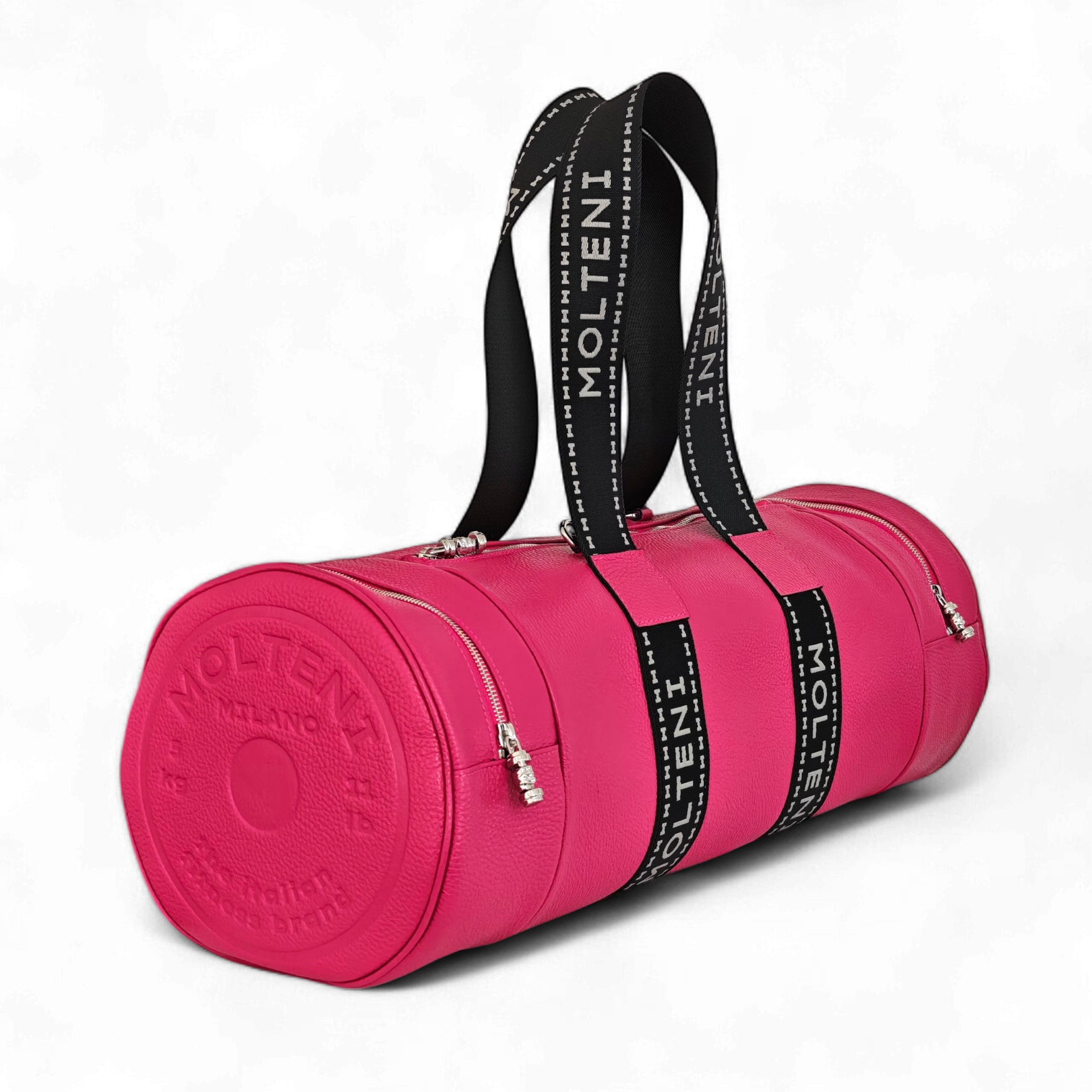 Immagine di NORA medium cargo pink 3-4, il borsone in pelle di MOLTENI MILANO