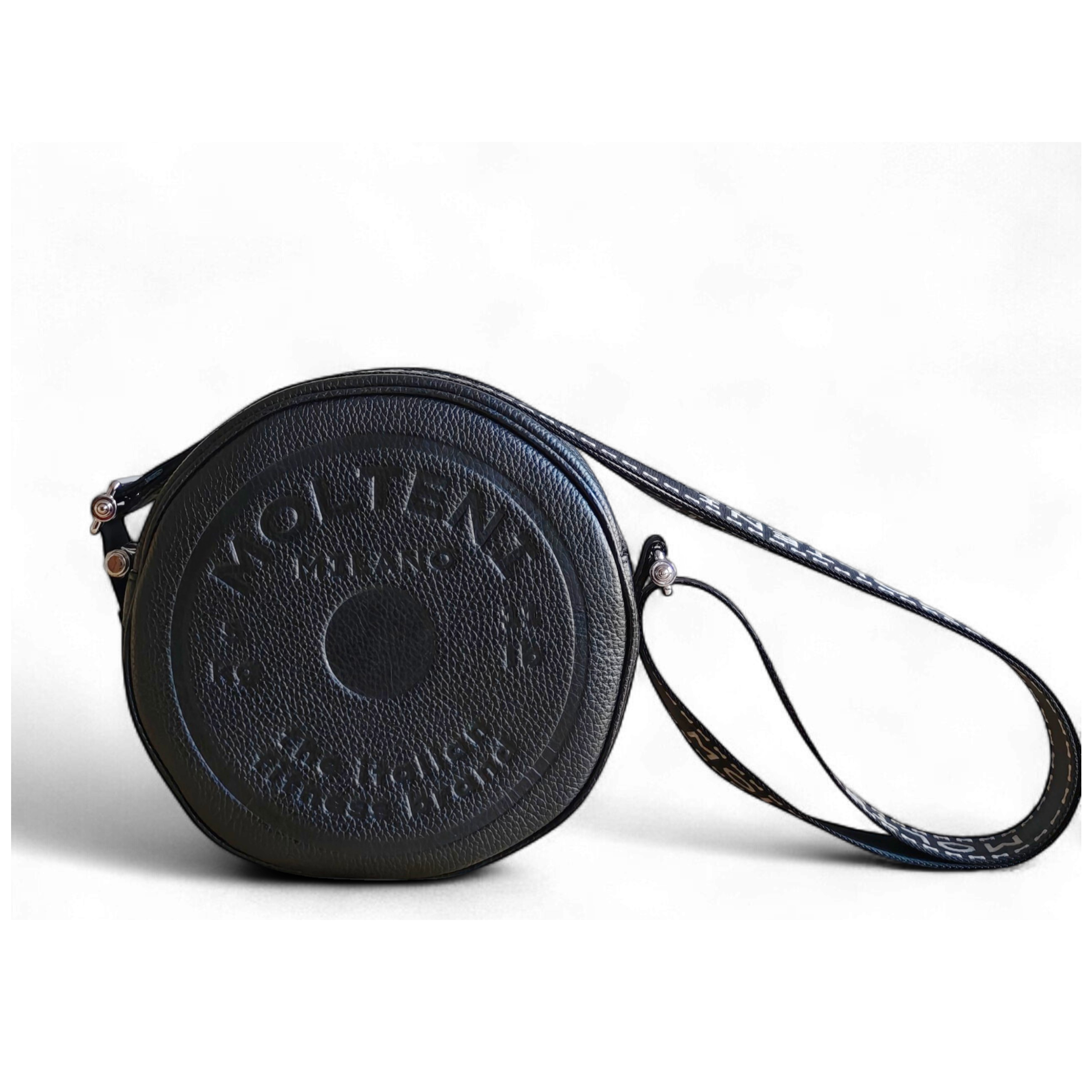 Borsa ELEO Medium Black Molteni Milano in pelle di lusso con design ispirato al fitness e dettagli tecnici