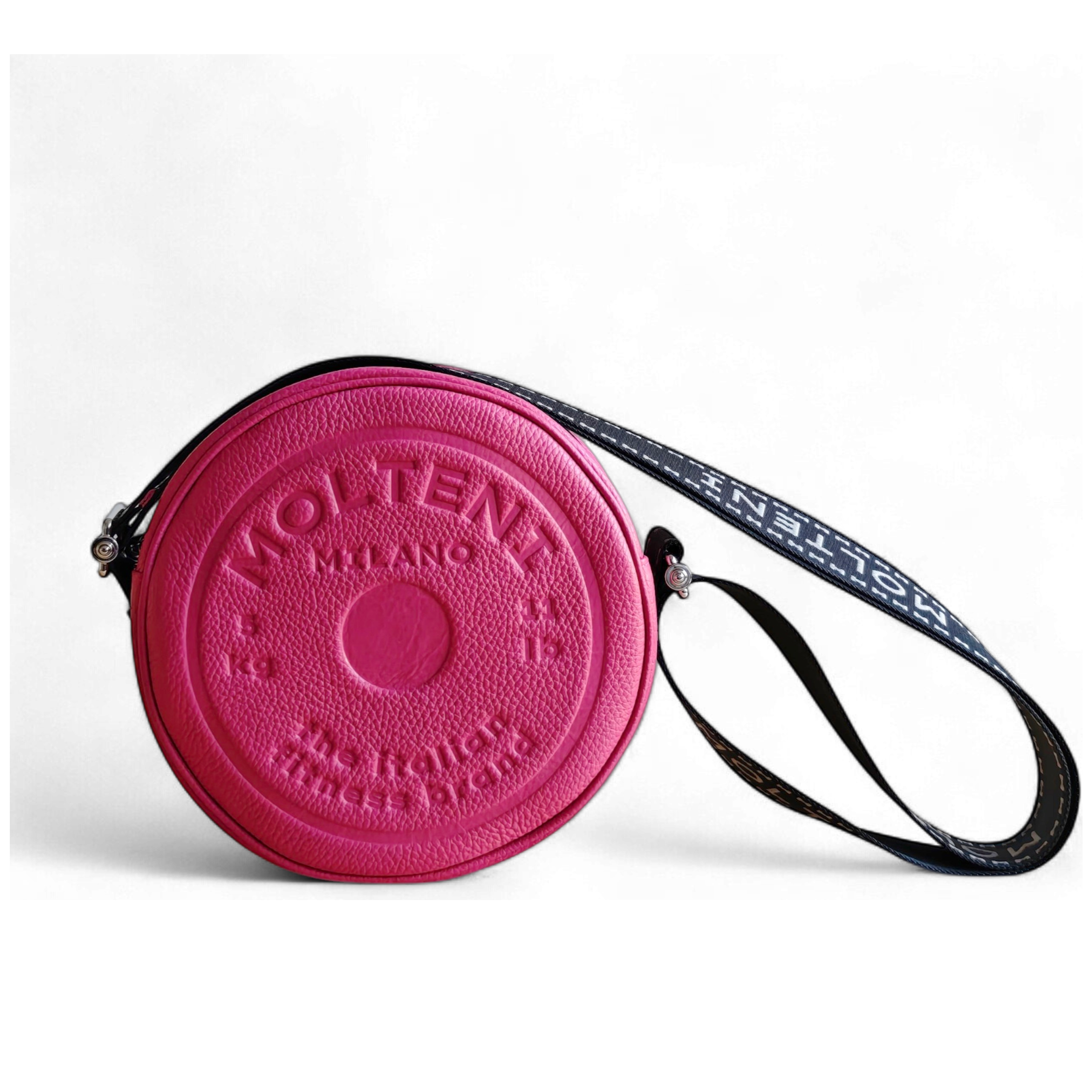 Borsa ELEO Medium Pink Molteni Milano in pelle di lusso con design ispirato al fitness e dettagli tecnici