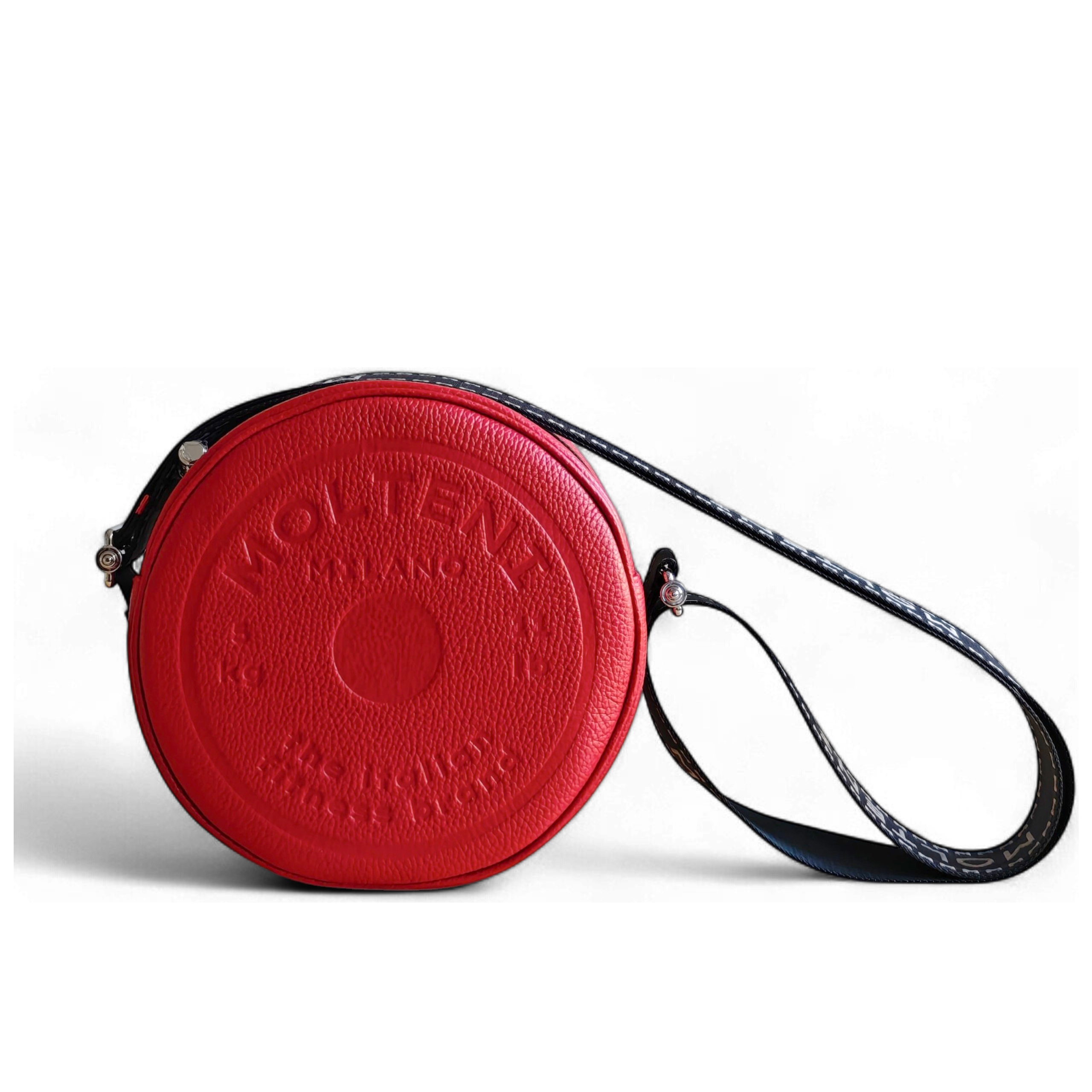 Borsa ELEO Medium Red Molteni Milano in pelle di lusso con design ispirato al fitness e dettagli tecnici