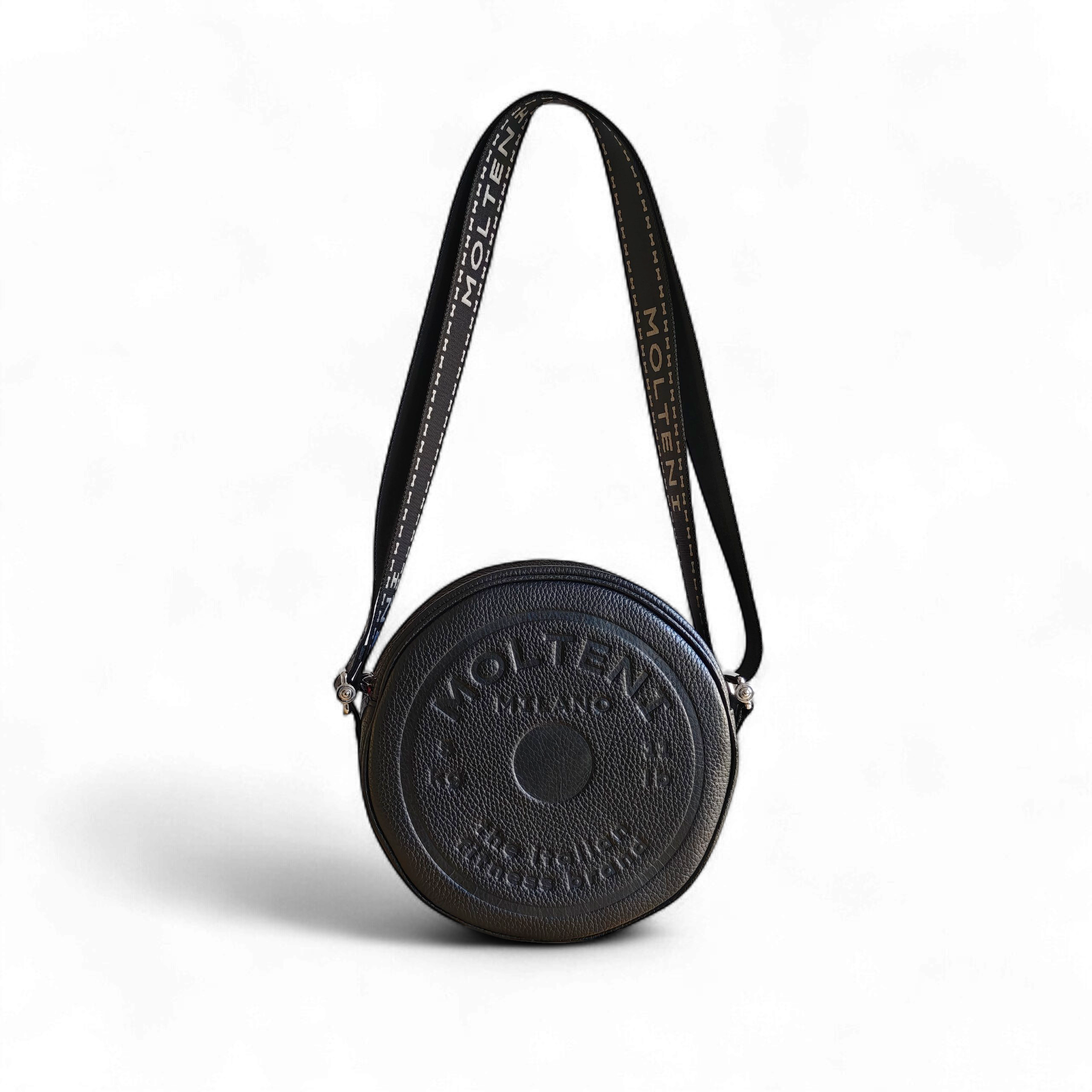 ELEO medium - BLACK dollar grain leather